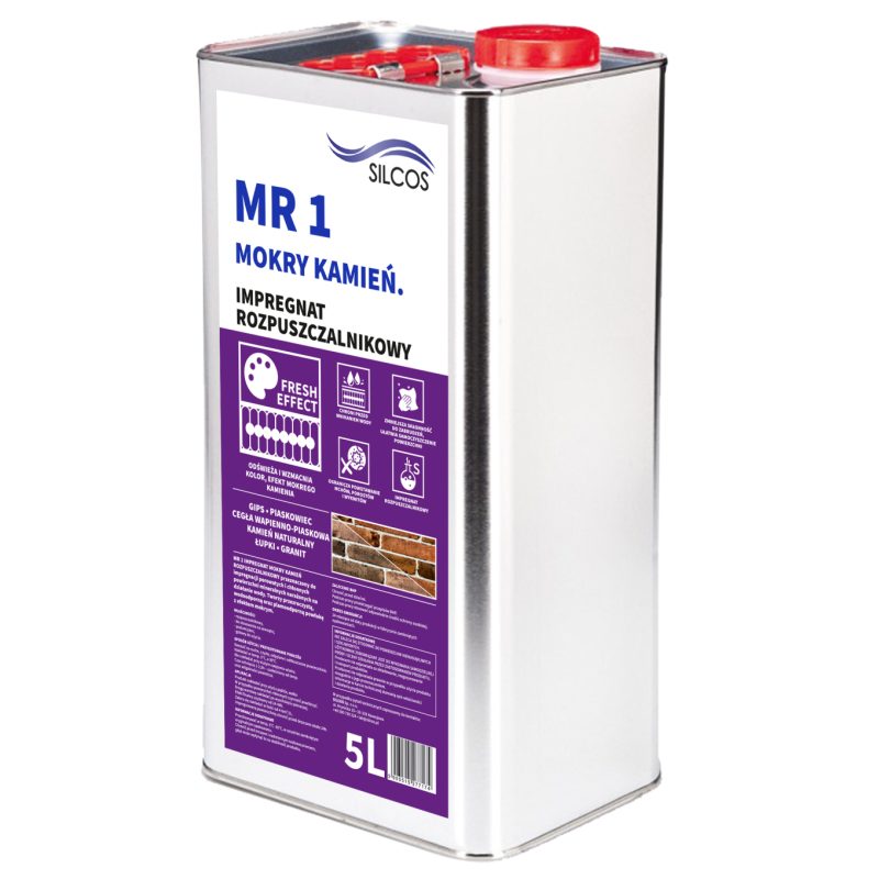 MR 1 MOKRY KAMIEŃ - impregnat rozpuszczalnikowy odświeżający kolory i chroniący przed wilgocią - efekt mokry