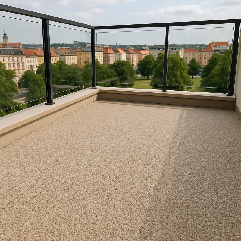 Kamienny dywan na balkonie