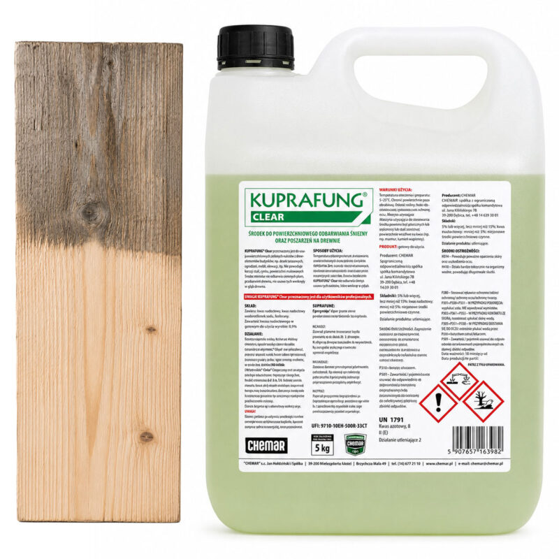 KUPRAFUNG® Clear – Środek do Usuwania Sinizny i Odnawiania Drewna